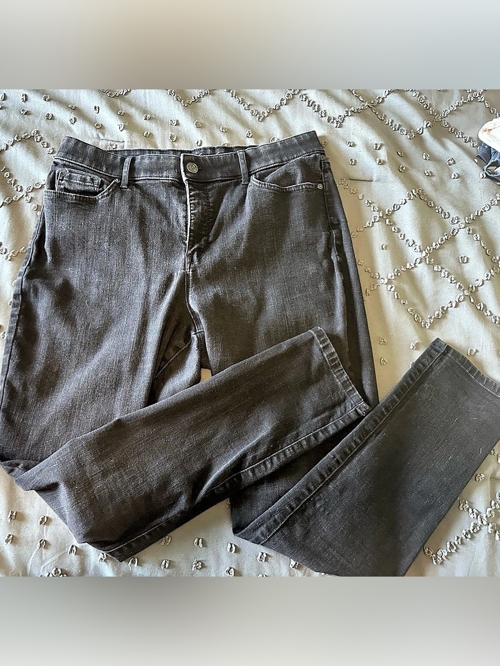 Gloria Vanderbilt All-Around Slimming Effect Skinny Jeans Gray Waist 16